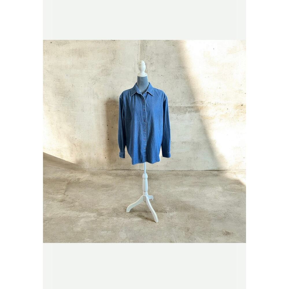 Citicraze Vintage Denim Cotton Buttons Down Shirt Large